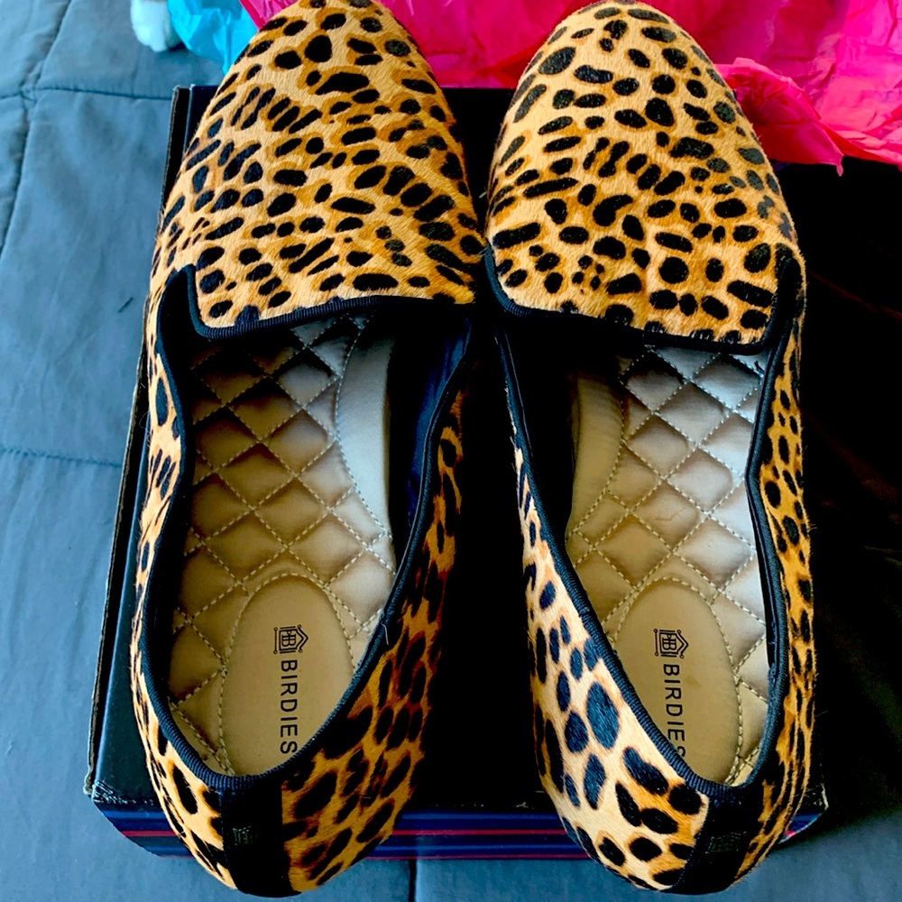 Birdies 11 The Starling Cheetah Calf Hair Print Shoes